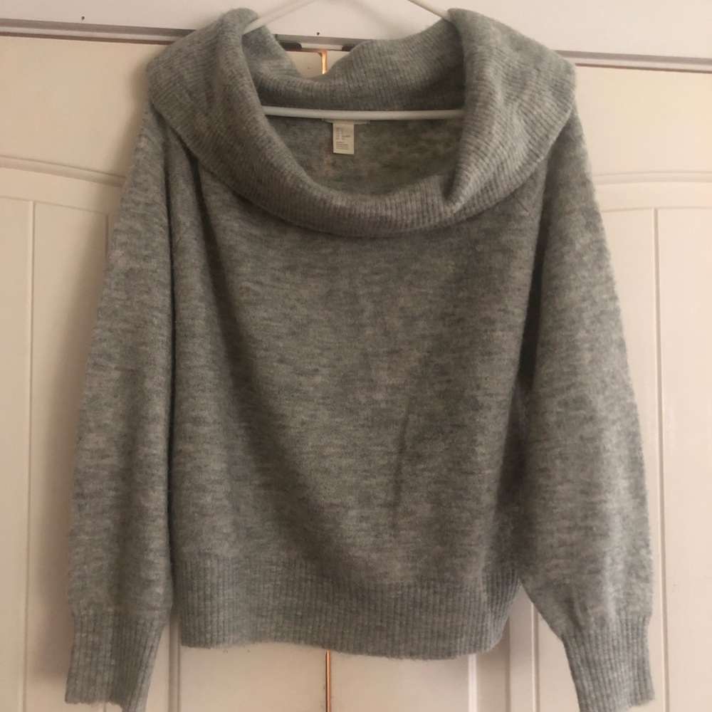 H&M Cowl Neck Off The Shoulder Sweater